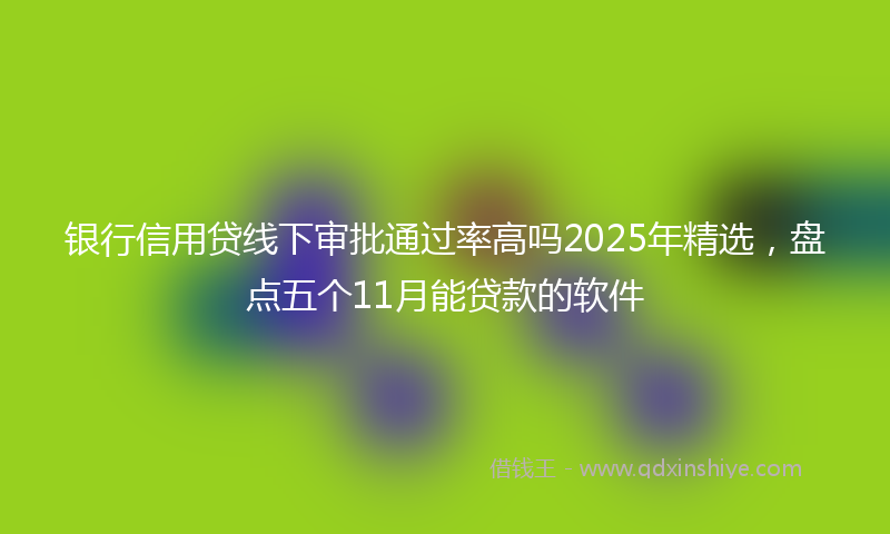 银行信用贷线下审批通过率高吗2025年精选，盘点五个11月能贷款的软件