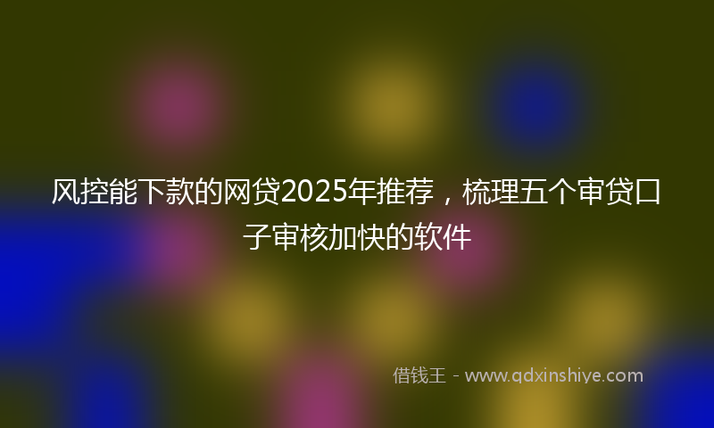 风控能下款的网贷2025年推荐，梳理五个审贷口子审核加快的软件