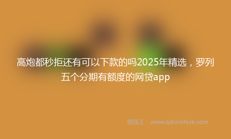 高炮都秒拒还有可以下款的吗2025年精选，罗列五个分期有额度的网贷app