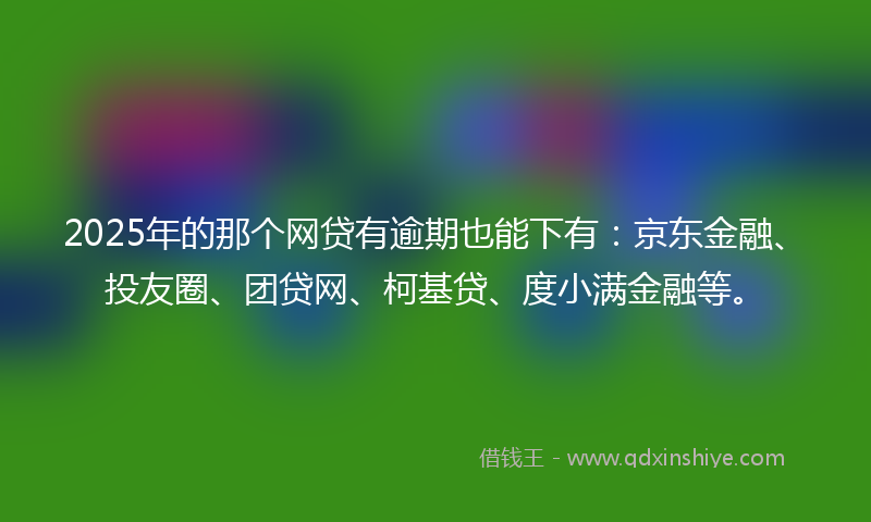 2025年的那个网贷有逾期也能下有：京东金融、投友圈、团贷网、柯基贷、度小满金融等。