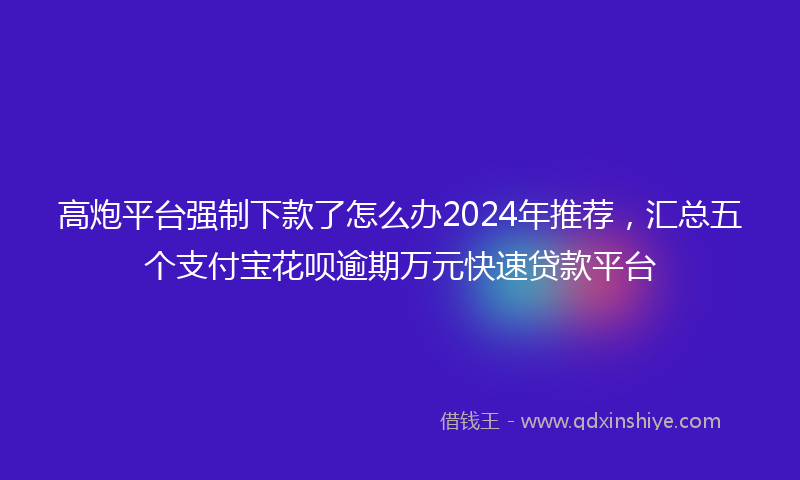 高炮平台强制下款了怎么办2024年推荐，汇总五个支付宝花呗逾期万元快速贷款平台