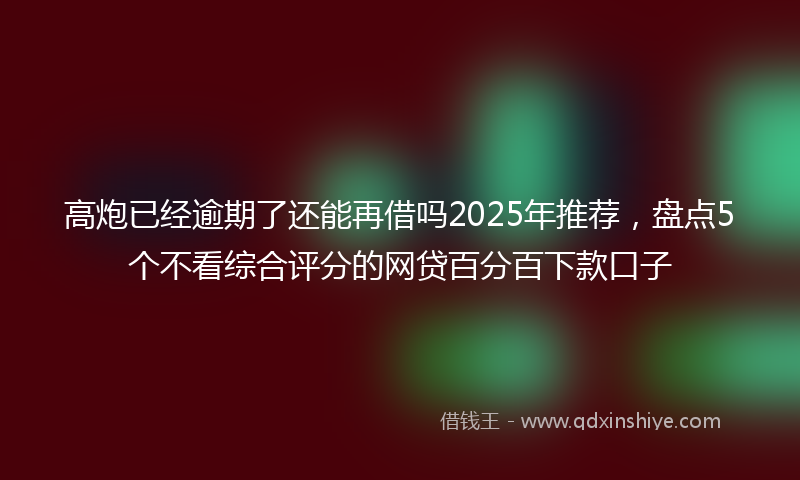 高炮已经逾期了还能再借吗2025年推荐，盘点5个不看综合评分的网贷百分百下款口子