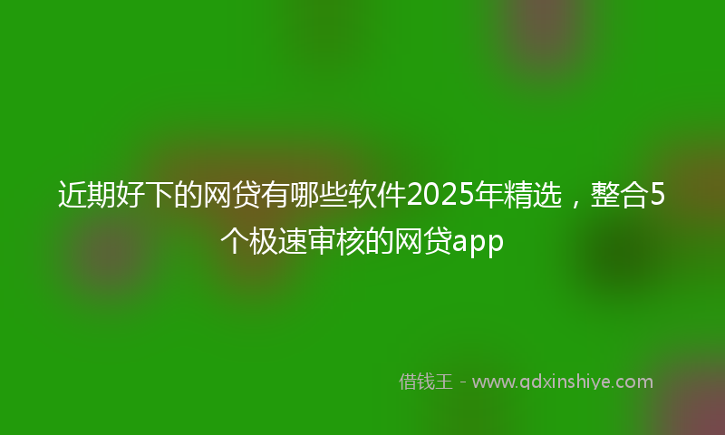 近期好下的网贷有哪些软件2025年精选，整合5个极速审核的网贷app