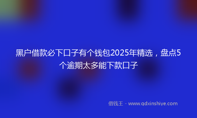 黑户借款必下口子有个钱包2025年精选，盘点5个逾期太多能下款口子
