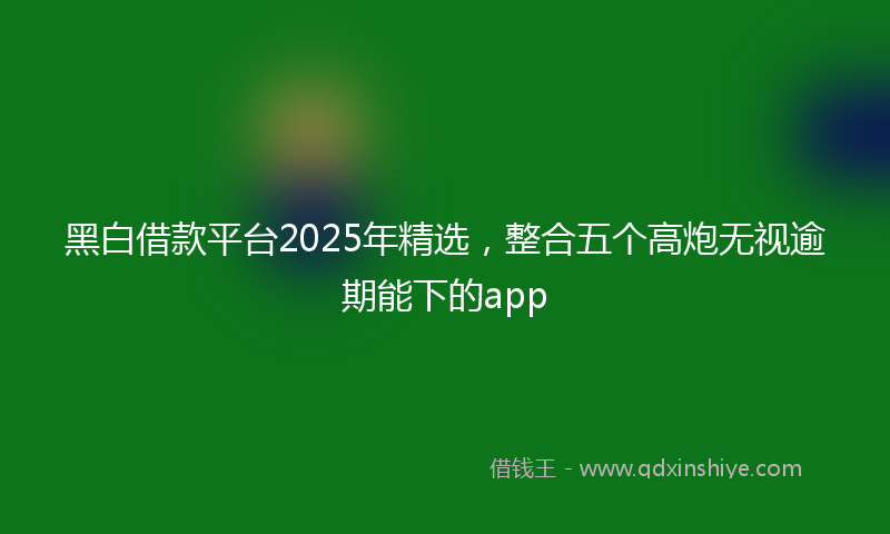 黑白借款平台2025年精选，整合五个高炮无视逾期能下的app