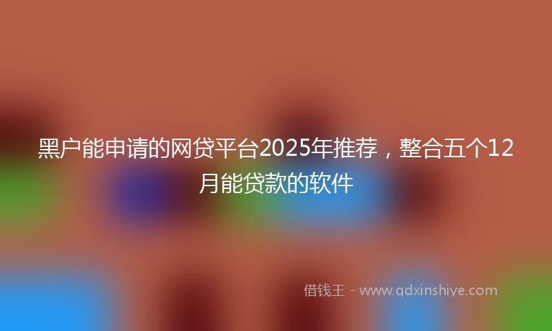 黑户能申请的网贷平台2025年推荐，整合五个12月能贷款的软件