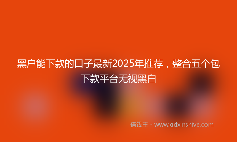 黑户能下款的口子最新2025年推荐，整合五个包下款平台无视黑白