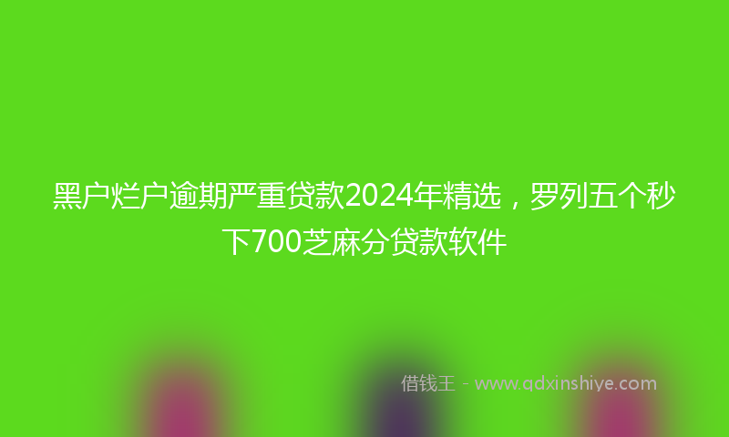 黑户烂户逾期严重贷款2024年精选，罗列五个秒下700芝麻分贷款软件