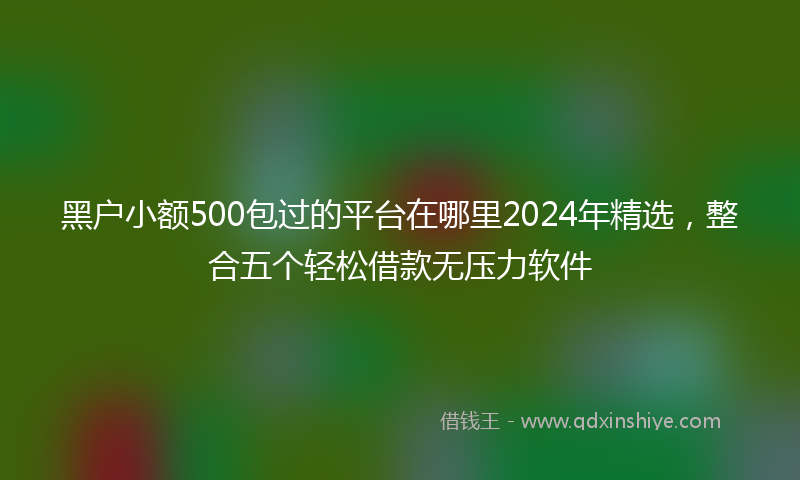 黑户小额500包过的平台在哪里2024年精选，整合五个轻松借款无压力软件