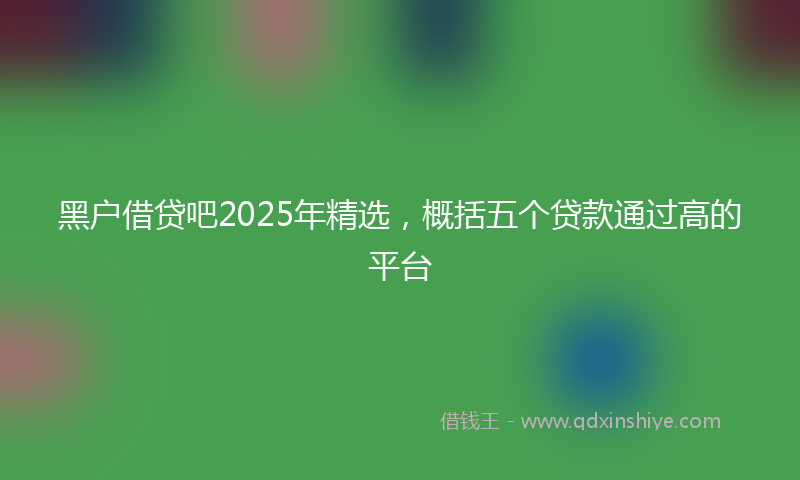 黑户借贷吧2025年精选，概括五个贷款通过高的平台