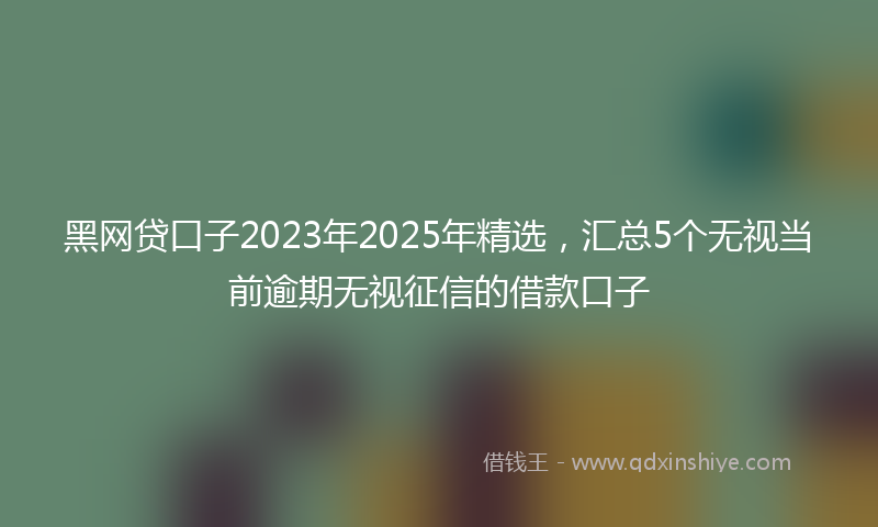 黑网贷口子2023年2025年精选，汇总5个无视当前逾期无视征信的借款口子