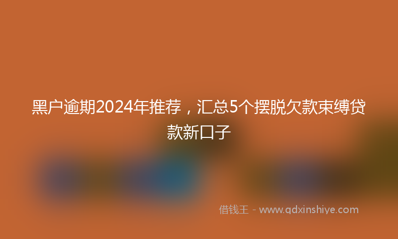 黑户逾期2024年推荐，汇总5个摆脱欠款束缚贷款新口子