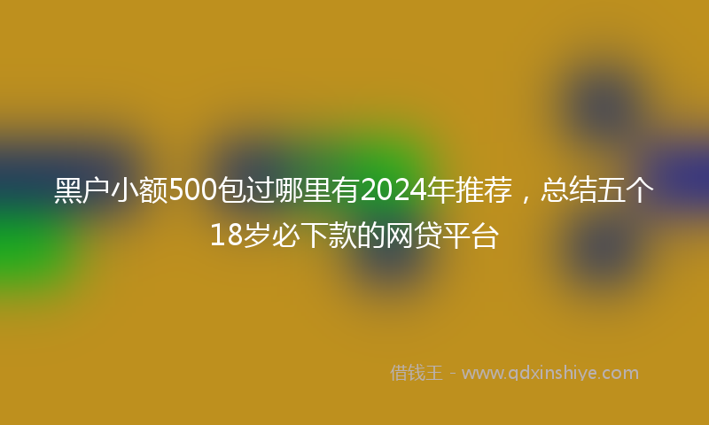 黑户小额500包过哪里有2024年推荐，总结五个18岁必下款的网贷平台