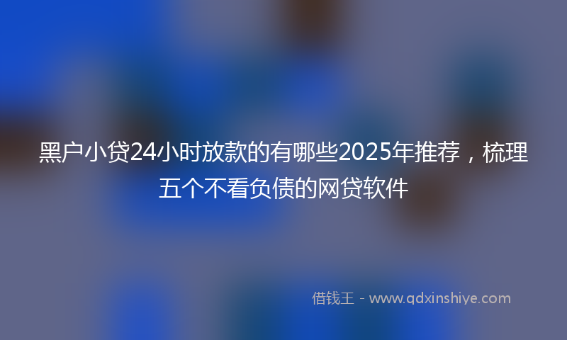 黑户小贷24小时放款的有哪些2025年推荐，梳理五个不看负债的网贷软件