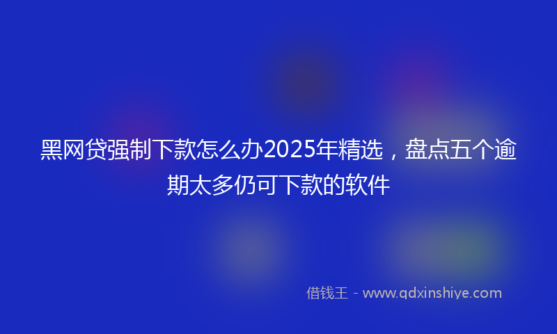 黑网贷强制下款怎么办2025年精选，盘点五个逾期太多仍可下款的软件