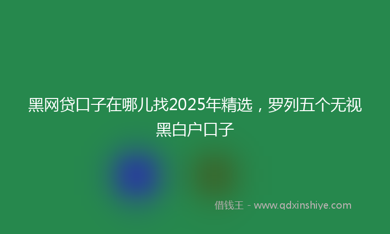 黑网贷口子在哪儿找2025年精选，罗列五个无视黑白户口子