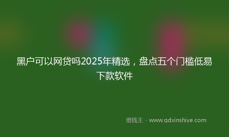 黑户可以网贷吗2025年精选，盘点五个门槛低易下款软件