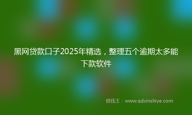 黑网贷款口子2025年精选，整理五个逾期太多能下款软件