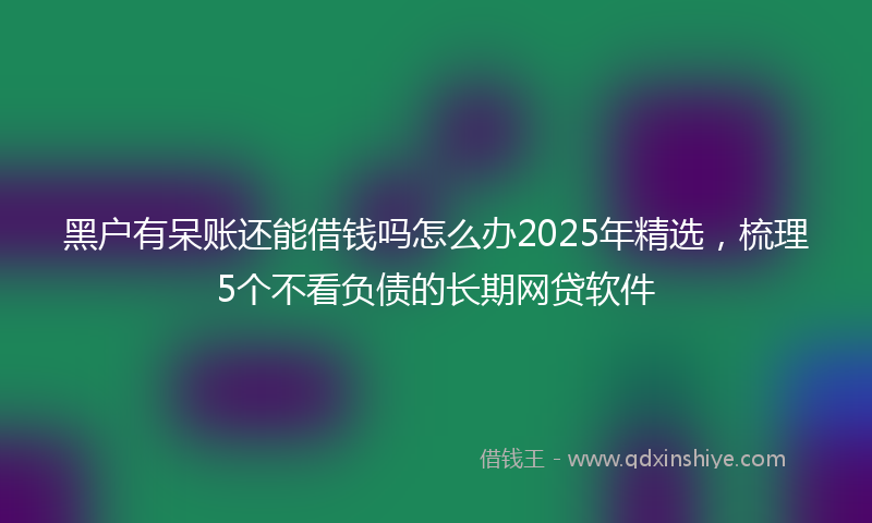 黑户有呆账还能借钱吗怎么办2025年精选，梳理5个不看负债的长期网贷软件