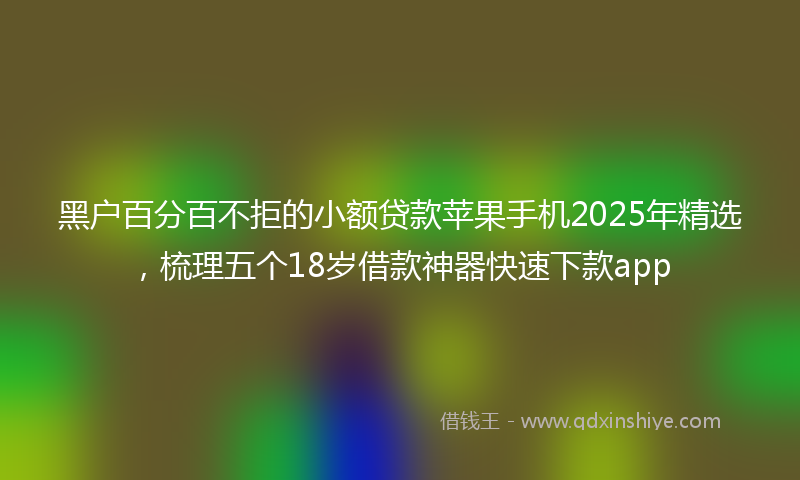 黑户百分百不拒的小额贷款苹果手机2025年精选，梳理五个18岁借款神器快速下款app