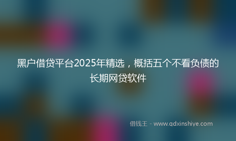 黑户借贷平台2025年精选，概括五个不看负债的长期网贷软件