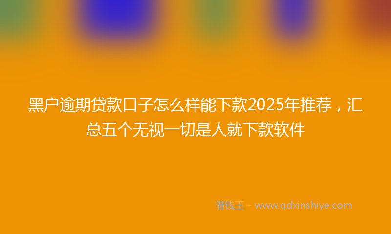 黑户逾期贷款口子怎么样能下款2025年推荐，汇总五个无视一切是人就下款软件
