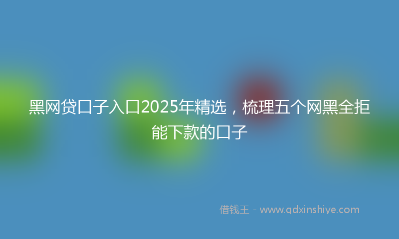 黑网贷口子入口2025年精选，梳理五个网黑全拒能下款的口子