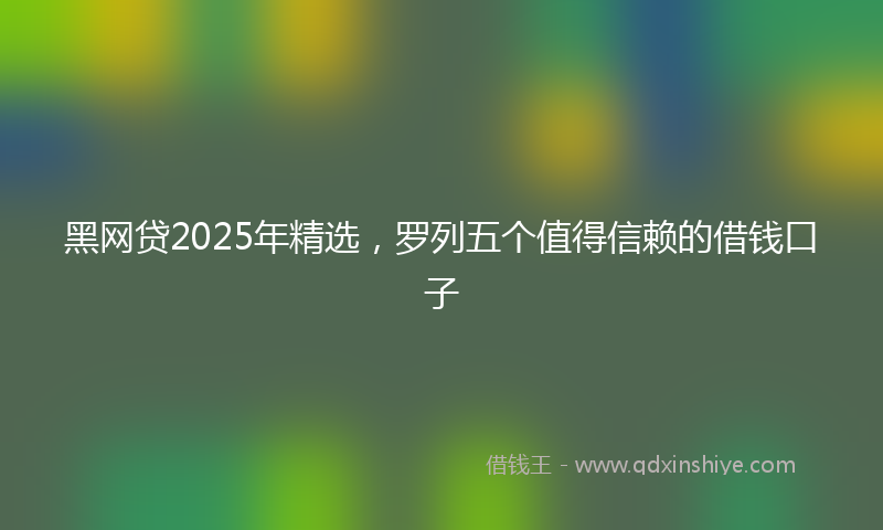黑网贷2025年精选，罗列五个值得信赖的借钱口子