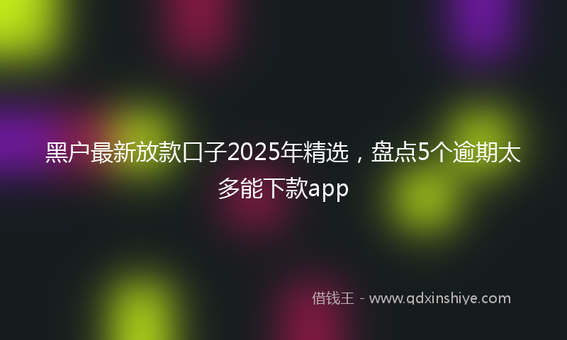黑户最新放款口子2025年精选，盘点5个逾期太多能下款app