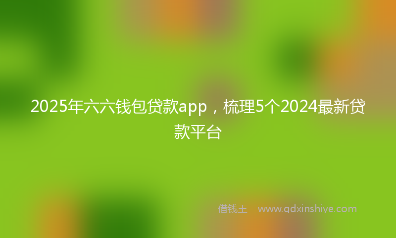 2025年六六钱包贷款app，梳理5个2024最新贷款平台
