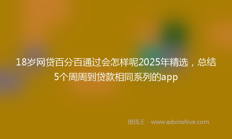 18岁网贷百分百通过会怎样呢2025年精选，总结5个周周到贷款相同系列的app