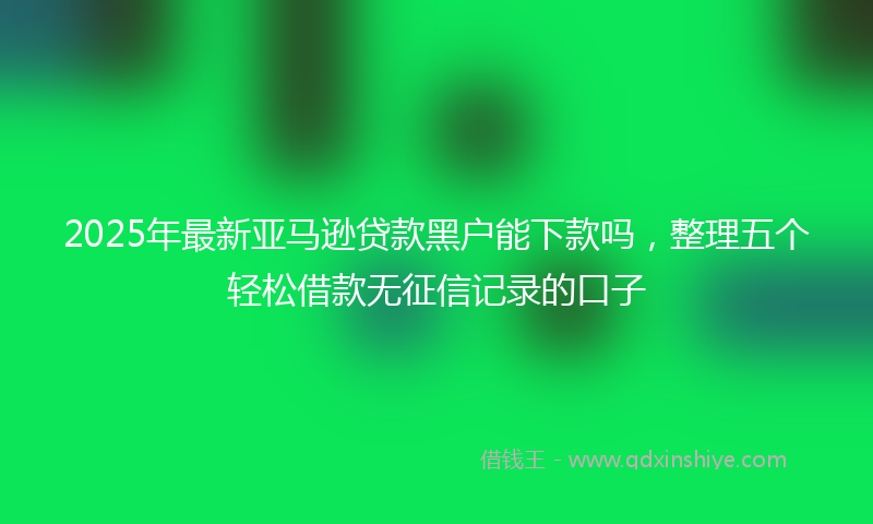 2025年最新亚马逊贷款黑户能下款吗，整理五个轻松借款无征信记录的口子