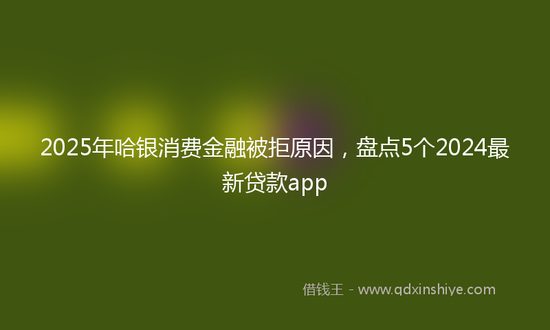 2025年哈银消费金融被拒原因，盘点5个2024最新贷款app