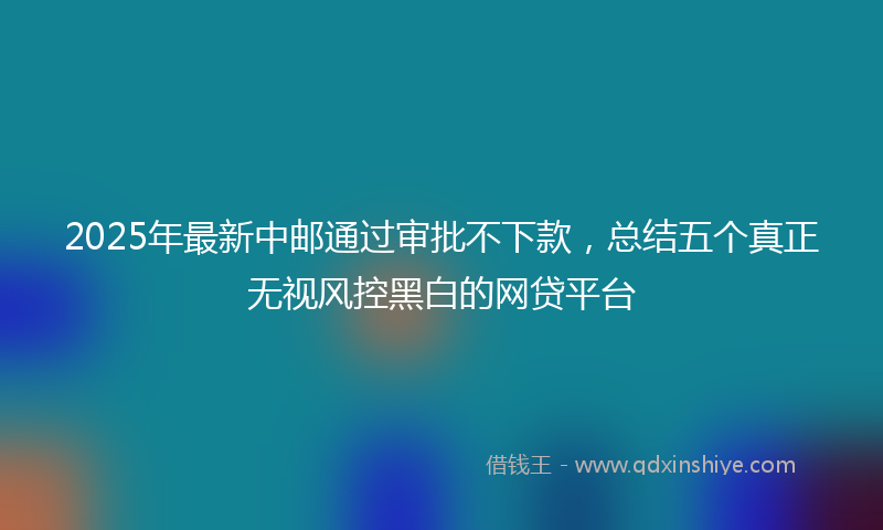 2025年最新中邮通过审批不下款，总结五个真正无视风控黑白的网贷平台