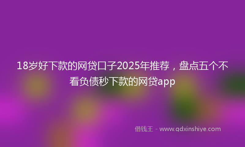 18岁好下款的网贷口子2025年推荐，盘点五个不看负债秒下款的网贷app