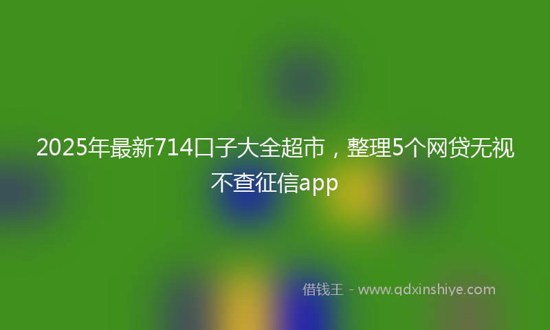 2025年最新714口子大全超市，整理5个网贷无视不查征信app