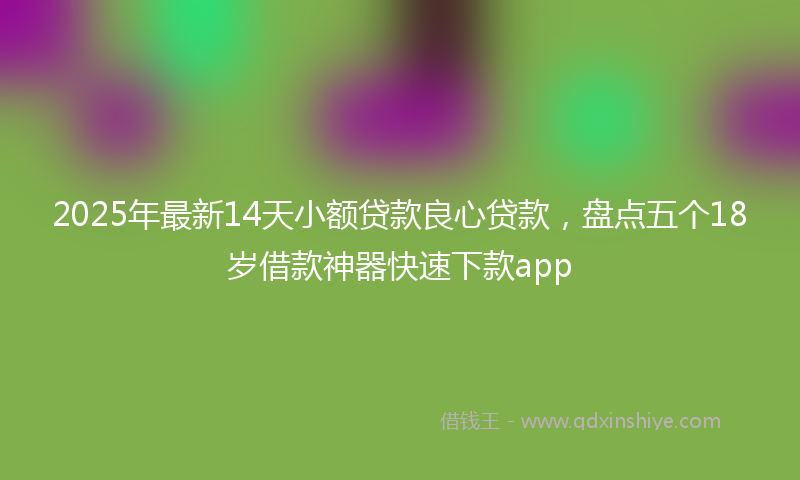 2025年最新14天小额贷款良心贷款，盘点五个18岁借款神器快速下款app