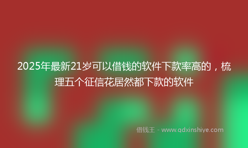 2025年最新21岁可以借钱的软件下款率高的，梳理五个征信花居然都下款的软件