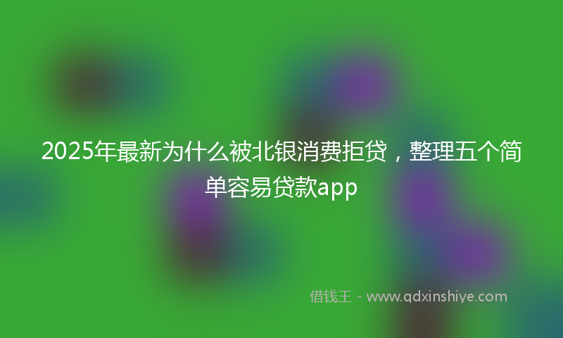 2025年最新为什么被北银消费拒贷，整理五个简单容易贷款app