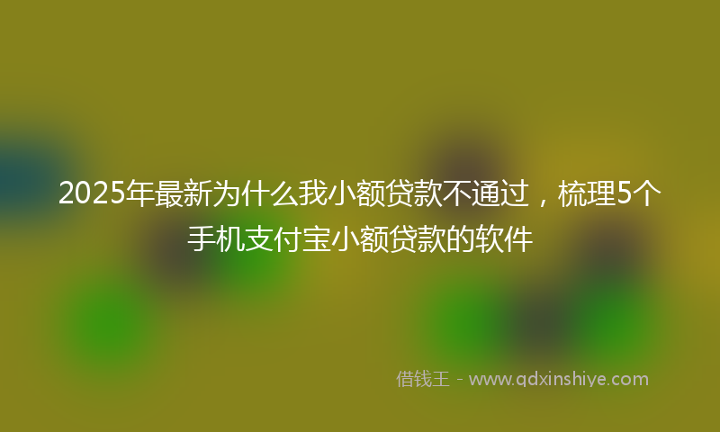 2025年最新为什么我小额贷款不通过，梳理5个手机支付宝小额贷款的软件