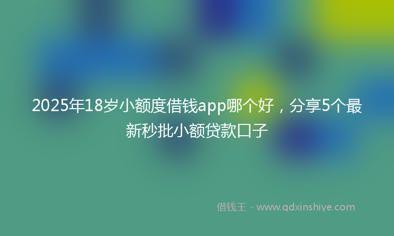 2025年18岁小额度借钱app哪个好，分享5个最新秒批小额贷款口子
