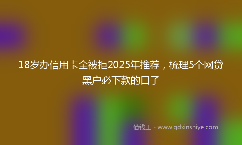 18岁办信用卡全被拒2025年推荐，梳理5个网贷黑户必下款的口子