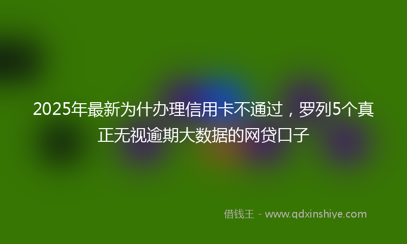 2025年最新为什办理信用卡不通过，罗列5个真正无视逾期大数据的网贷口子