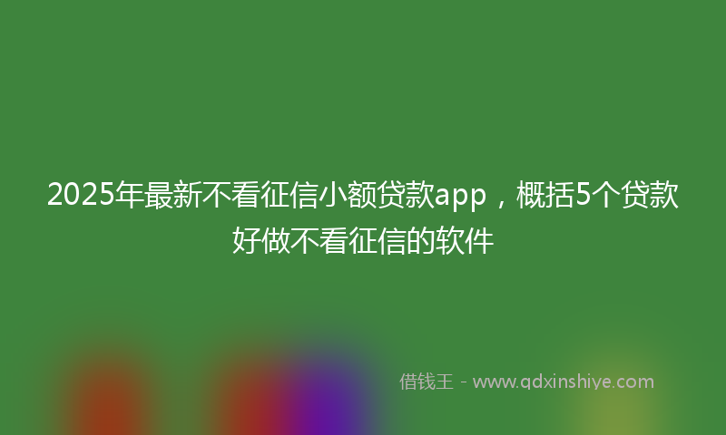 2025年最新不看征信小额贷款app，概括5个贷款好做不看征信的软件
