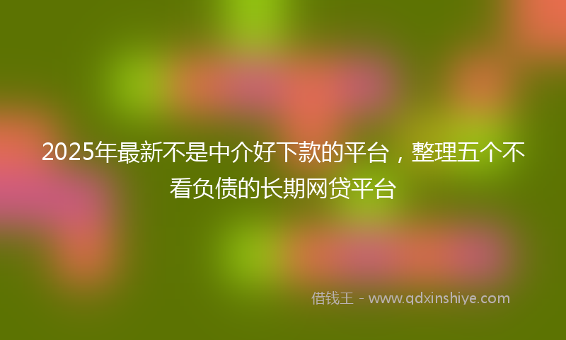 2025年最新不是中介好下款的平台，整理五个不看负债的长期网贷平台