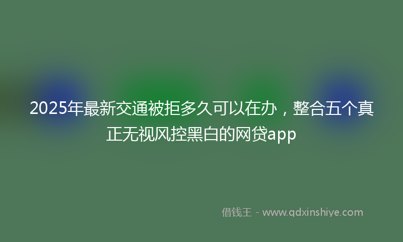 2025年最新交通被拒多久可以在办，整合五个真正无视风控黑白的网贷app