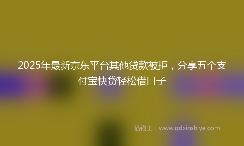 2025年最新京东平台其他贷款被拒，分享五个支付宝快贷轻松借口子