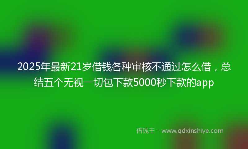 2025年最新21岁借钱各种审核不通过怎么借，总结五个无视一切包下款5000秒下款的app