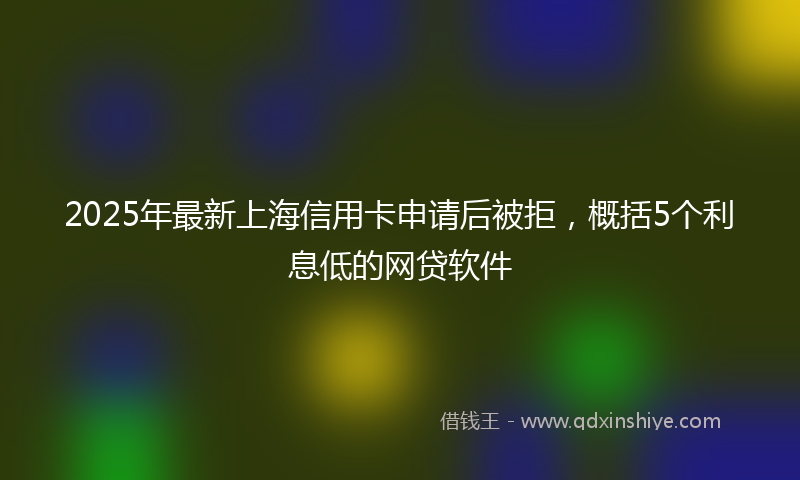 2025年最新上海信用卡申请后被拒，概括5个利息低的网贷软件