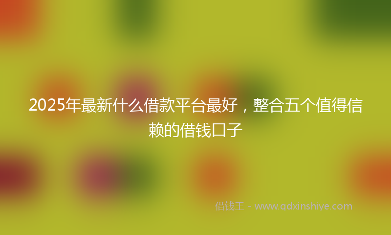 2025年最新什么借款平台最好，整合五个值得信赖的借钱口子